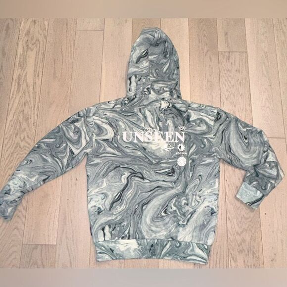 Scotch & Soda Rare Marbled cotton-blend artwork hoodie Excellent Condition - Picture 4 of 7